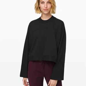 Lululemon Black Cropped Sweatshirt L/XL